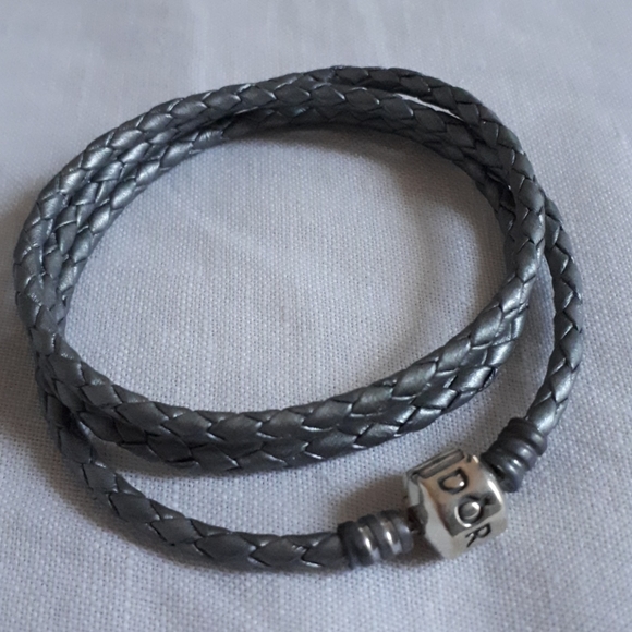 Pandora Braided Triple Leather Bracelet